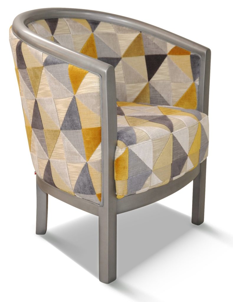 JULIEN laque alu tissu floride jaune