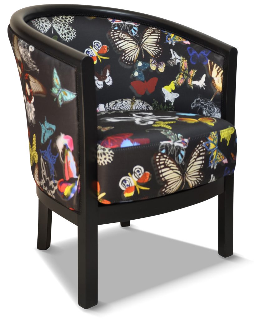 JULIEN laque noire tissu papillons noirs de Christian Lacroix