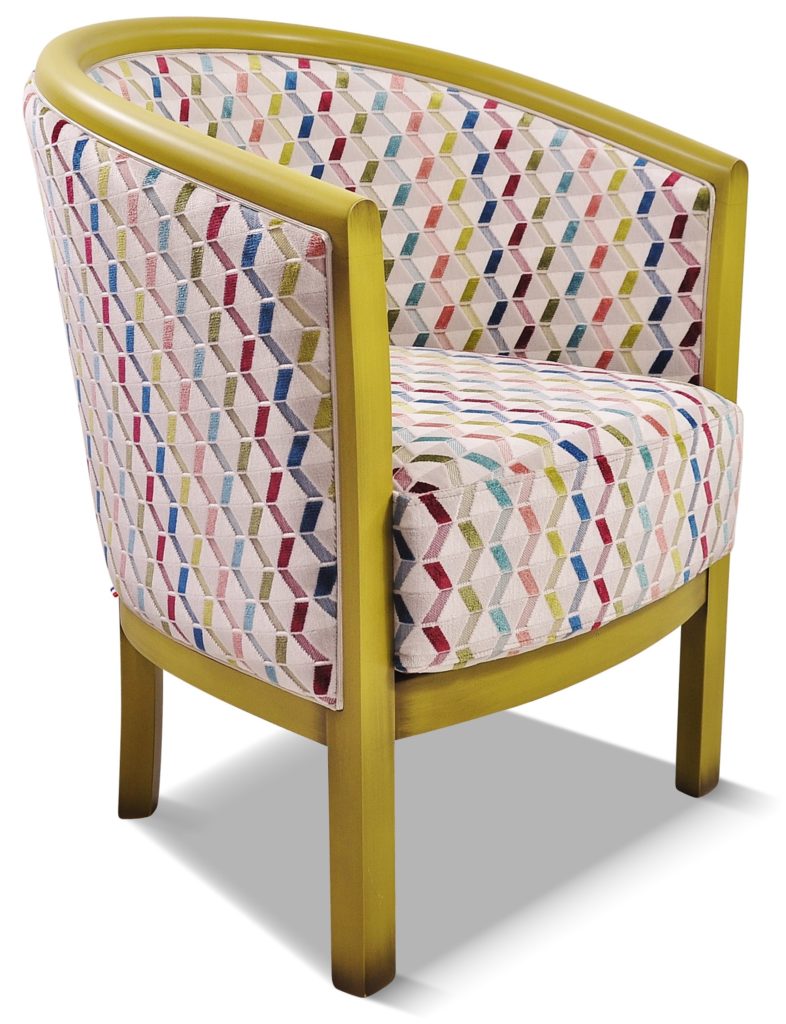 JULIEN laque vert 1 patiné tissu splendide blanc