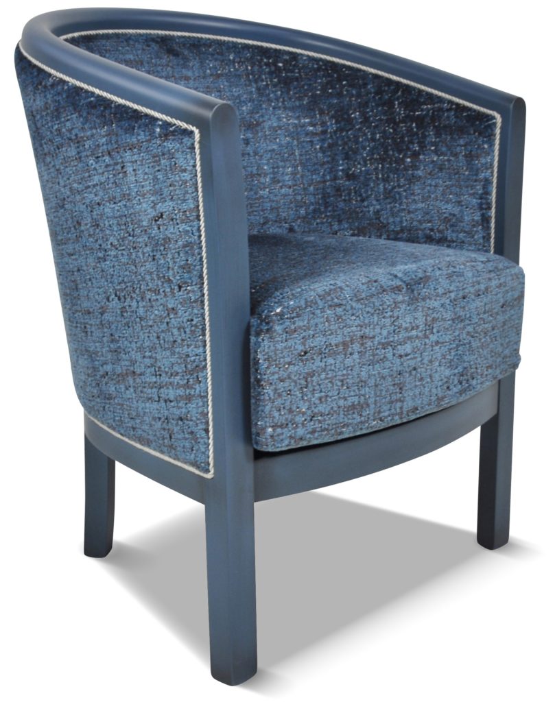 JULIEN laque bleu 3 patiné tissu porto vecchio