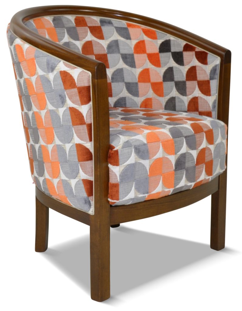 JULIEN teinte DH patiné tissu mississippi orange