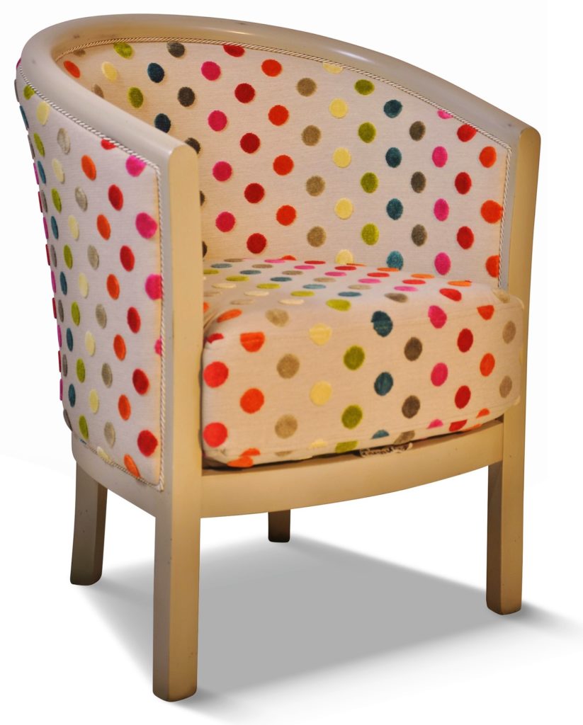 JULIEN laque gris excellence tissu revue pois