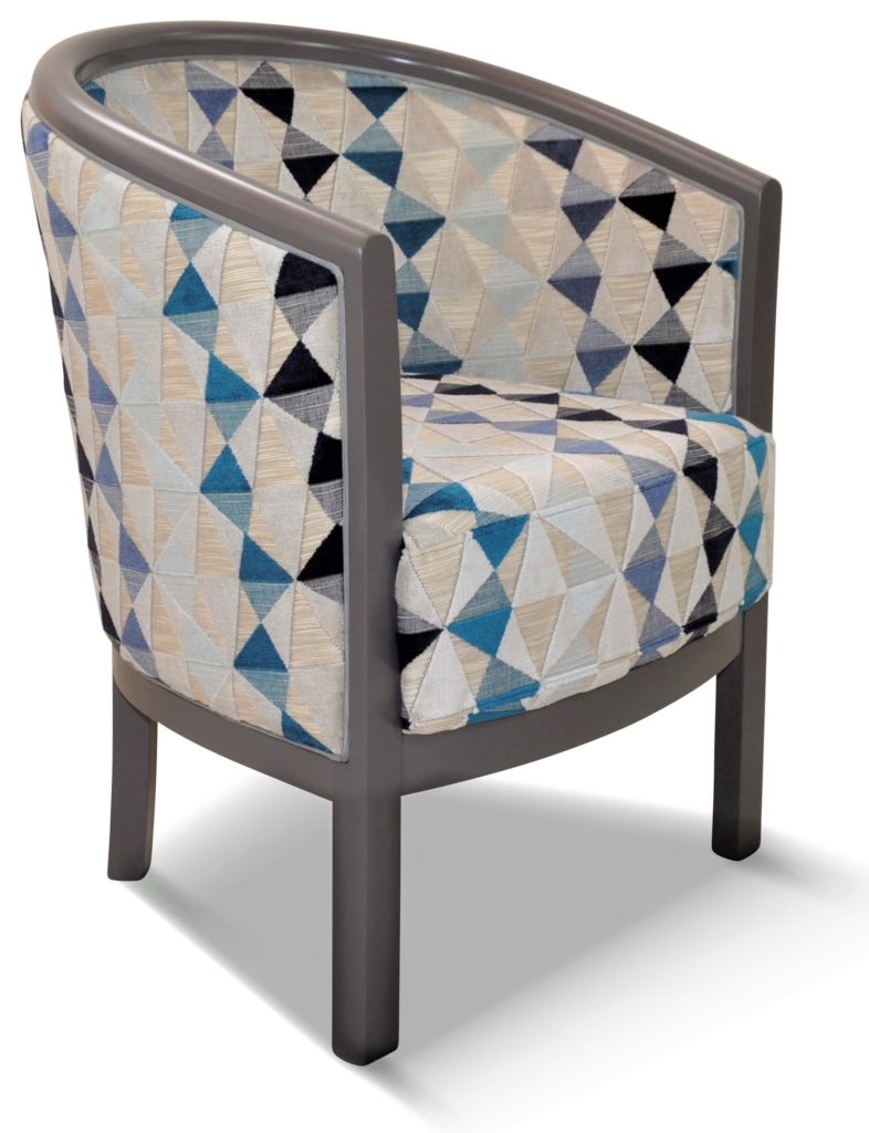 JULIEN laque taupe tissu orlando bleu