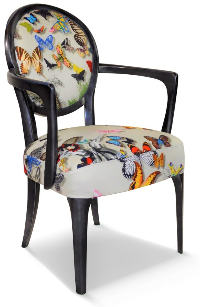 CLÉMENT laque oxyde tissu papillon blanc de Christian Lacroix