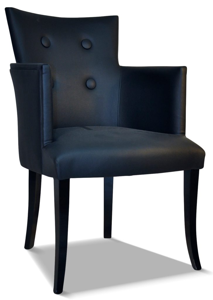 ARMAND pieds sabre laque noire unie mate tissu c noir