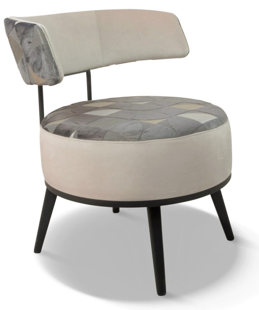 LOLA laque noire tissu assise et dossier extérieur en oregon, devanture et dossier intérieur en brunei 08