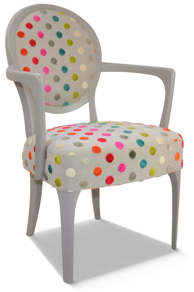 CLÉMENT laque gris mod tissu revue pois