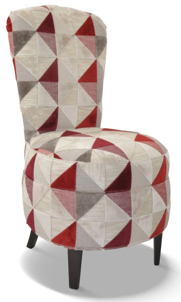 MAUD laque unie noire mate tissu floride rouge