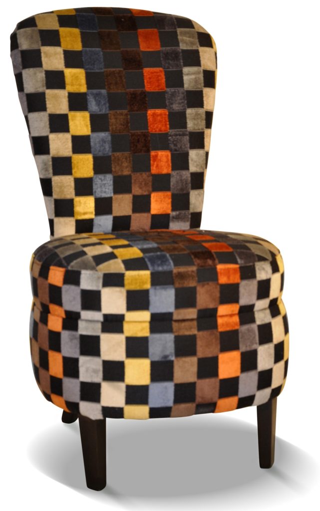 MAUD laque unie noire mate tissu carré noir