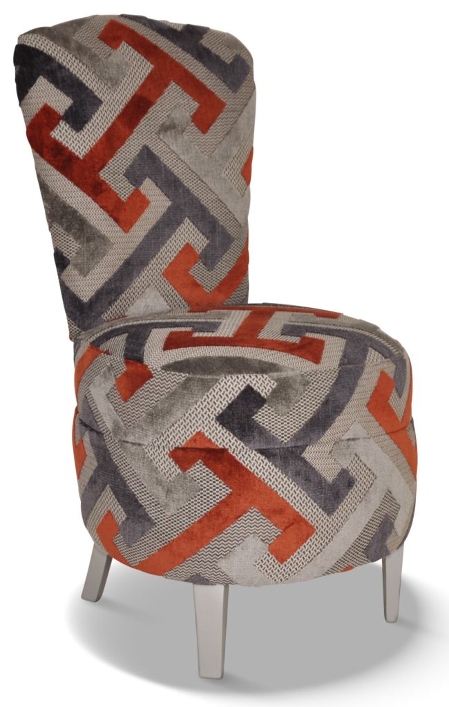 MAUD laque alu tissu géometric orange