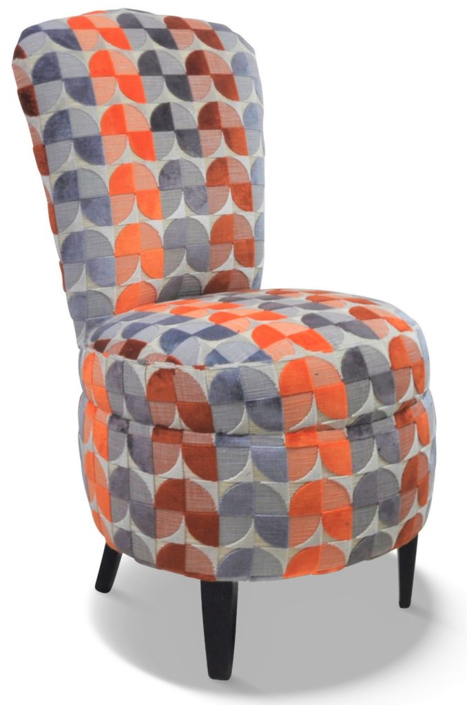 Maud laque anthracite tissu mississippi orange