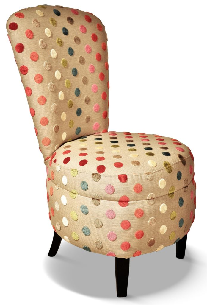 MAUD laque unie noire mate tissu revue pois