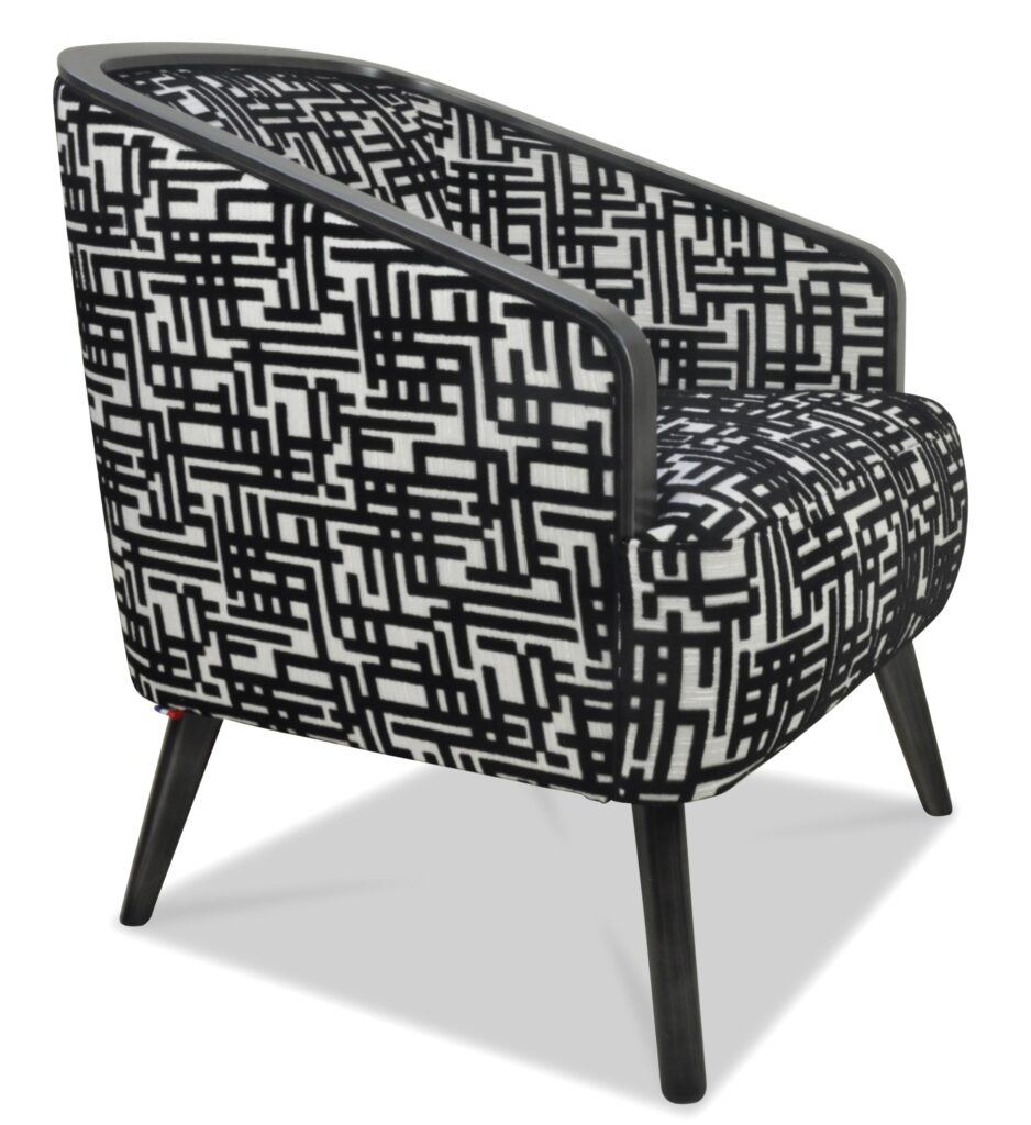 DOM laque anthracite tissu nymphe