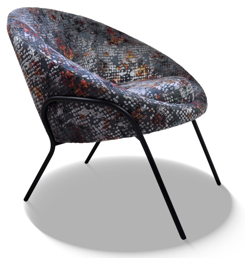 NEPTUNE laque noire tissu scintillant