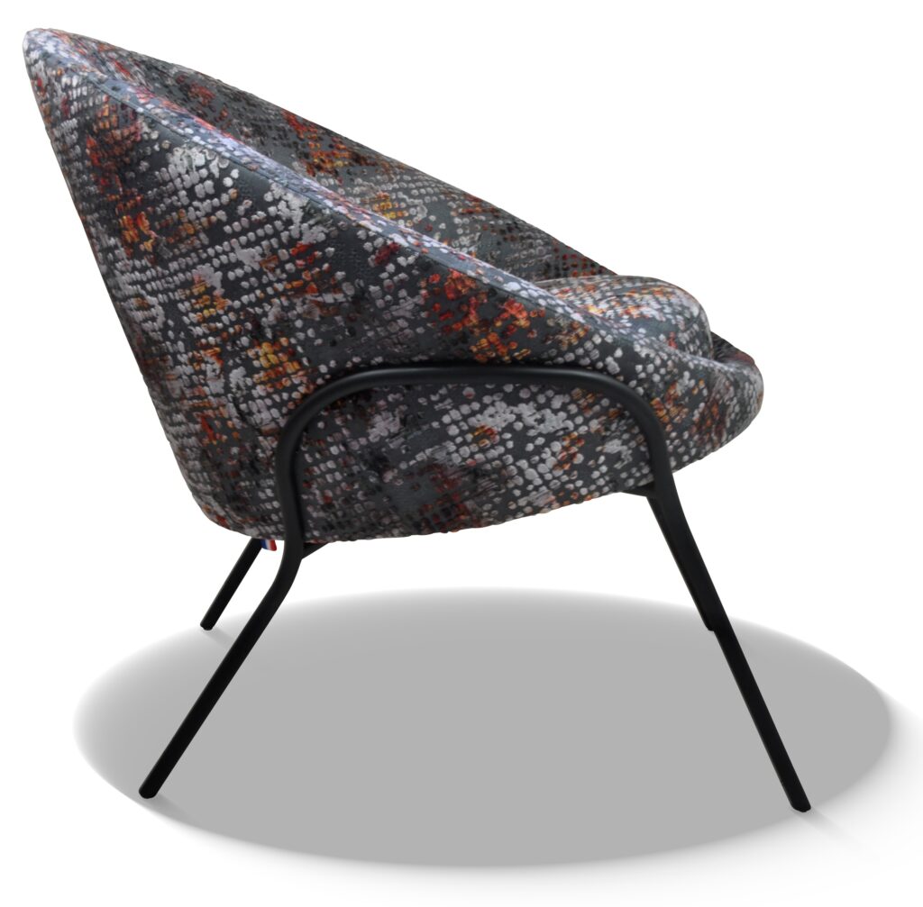 NEPTUNE Vue Profile laque noire tissu scintillant