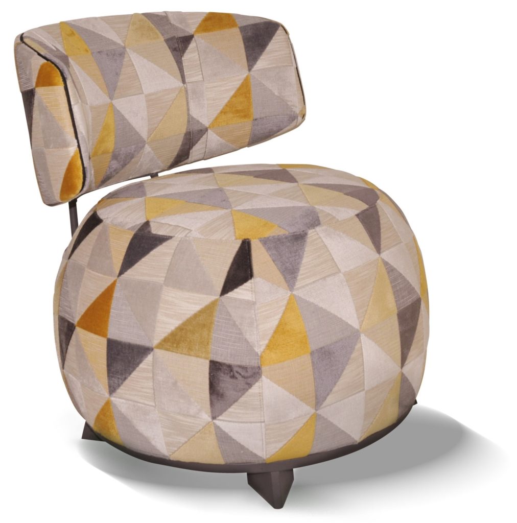 PABLO laque anthracite tissu floride jaune