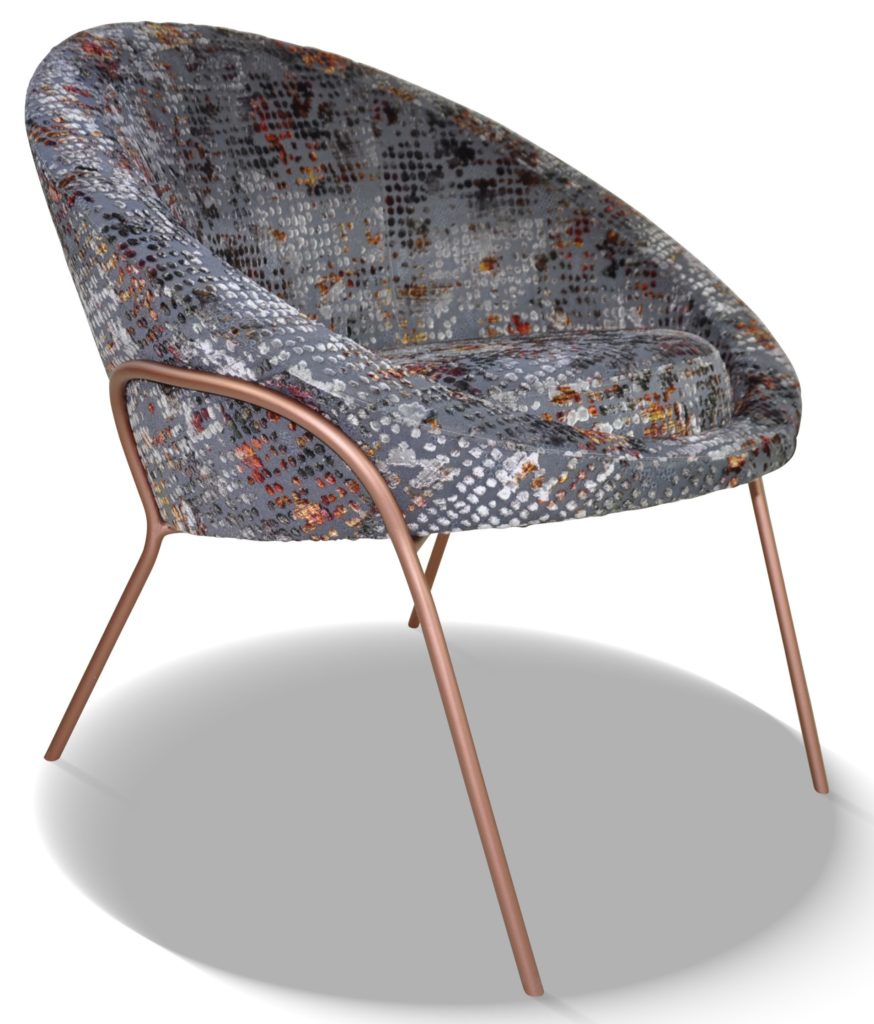 NEPTUNE laque cuivre tissu scintillant