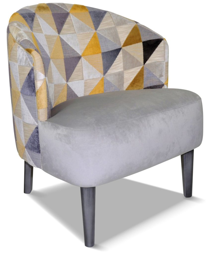 NICO laque vieil argent tissu assise brunei 05 et dossier en floride jaune