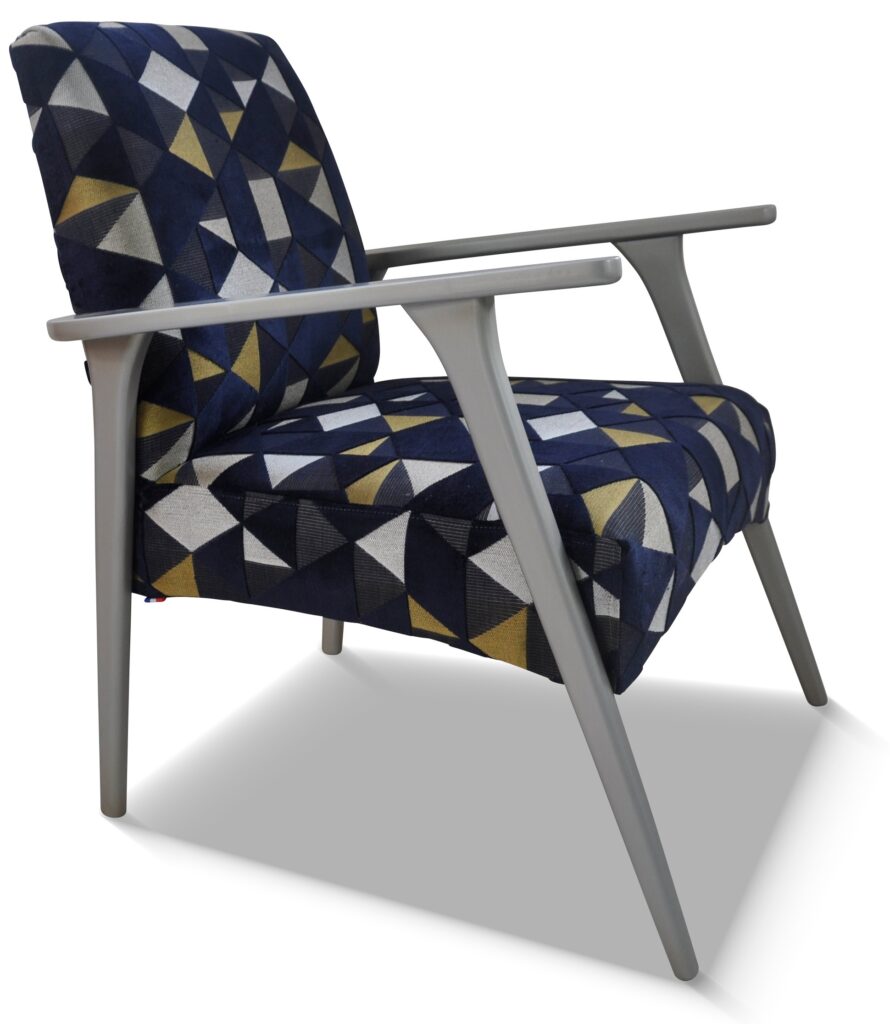 MARCEAU hêtre laque étain tissu miami