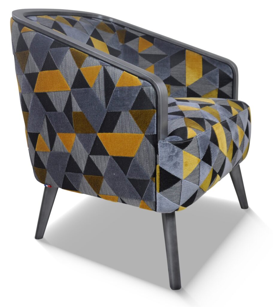 DOM laque vieil argent tissu idaho