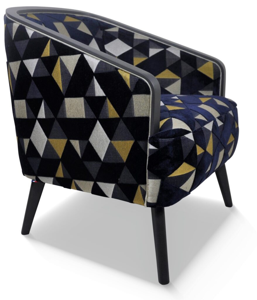 DOM laque anthracite tissu miami