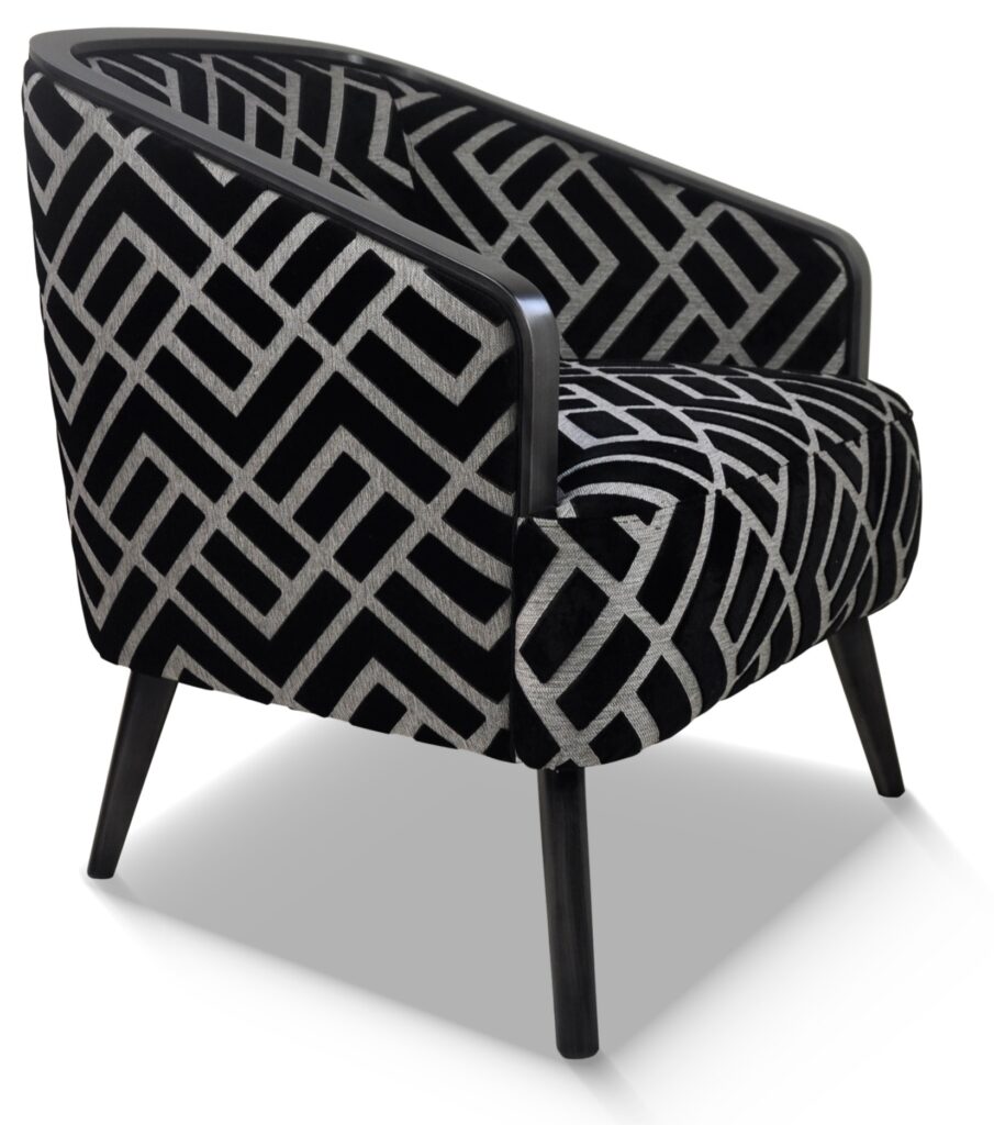 DOM laque oxyde tissu losange noir