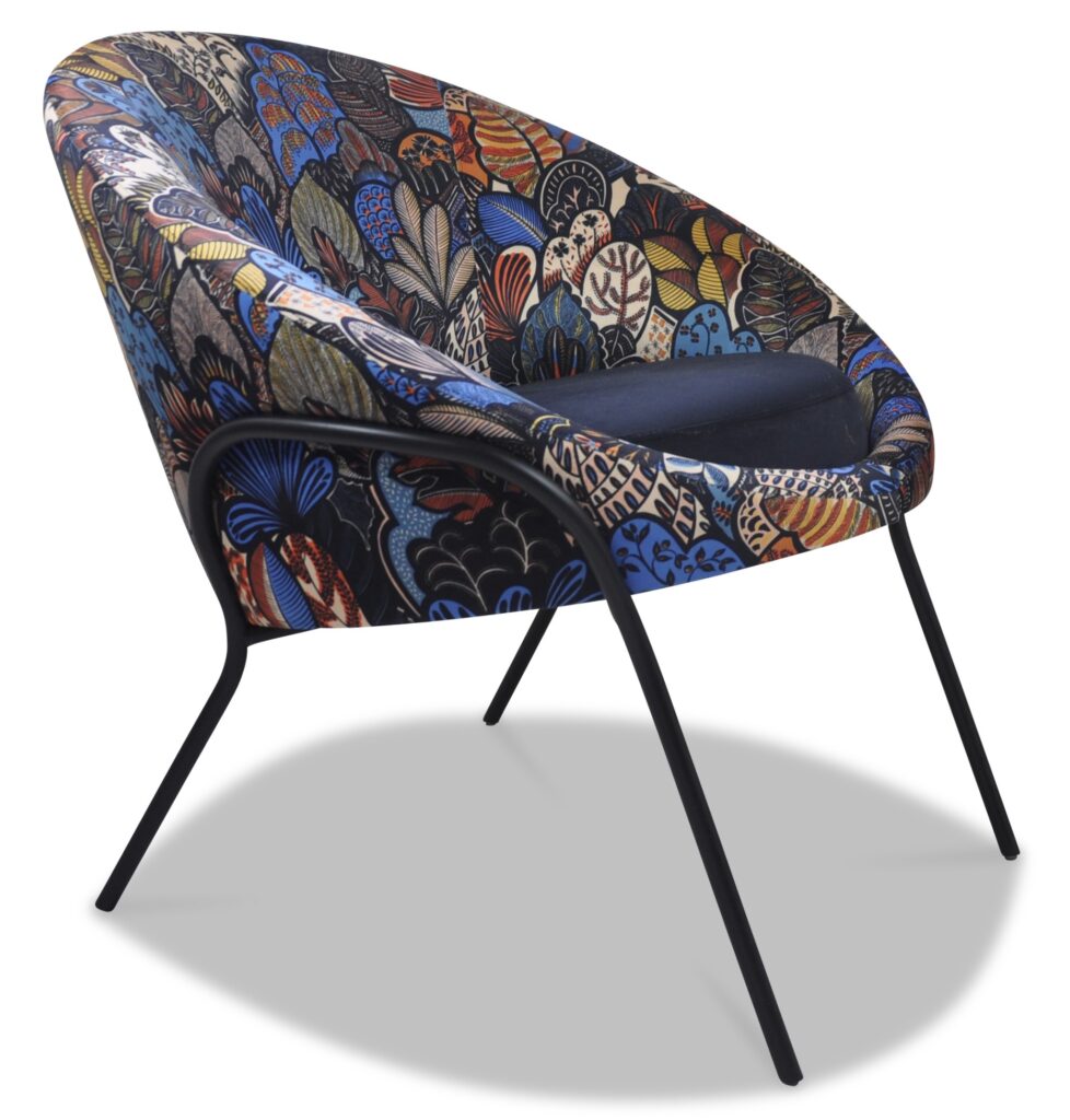 NEPTUNE laque noire tissus assise brunei 1 dossier josephine