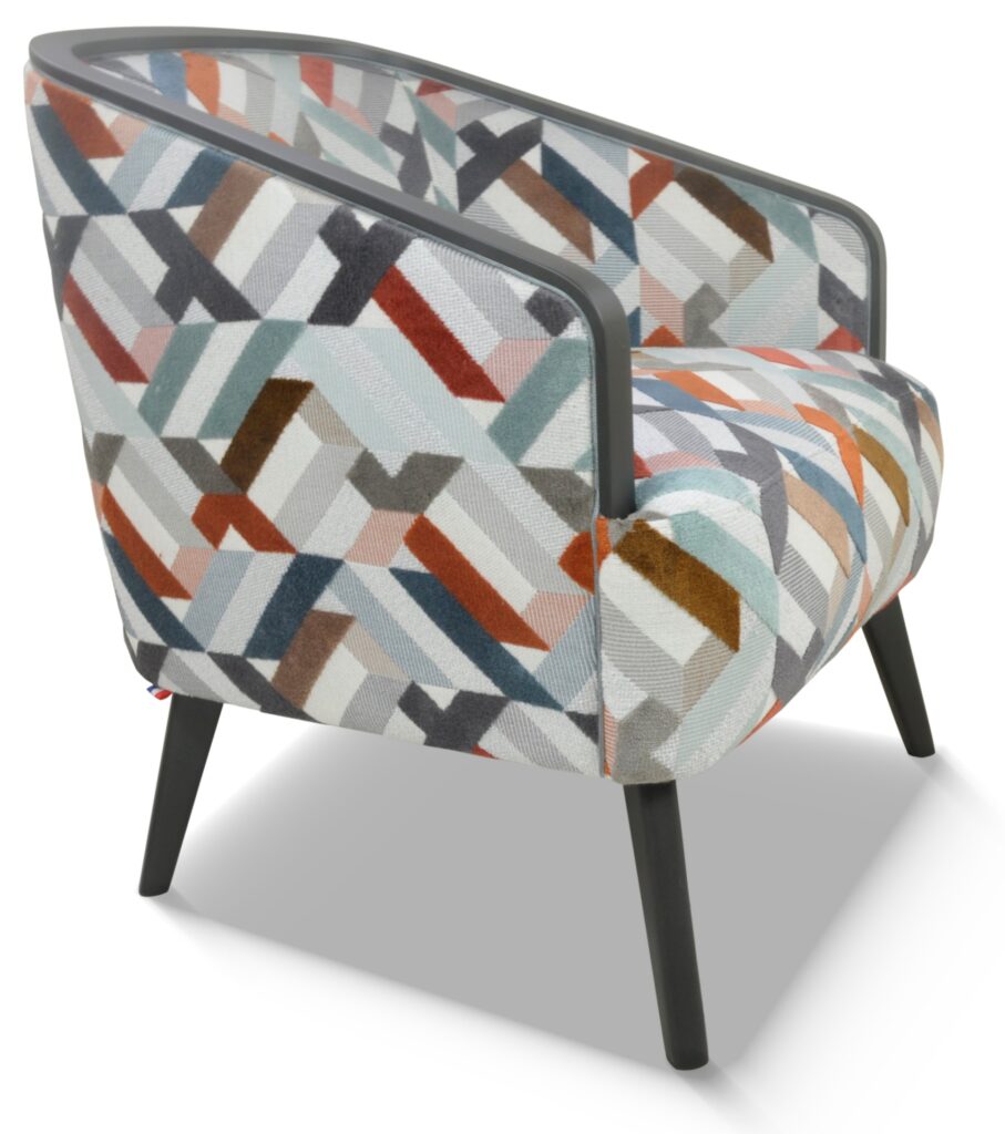 DOM laque anthracite tissu dulcis