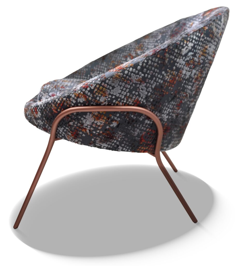 NEPTUNE profil laque cuivre tissu scintillant