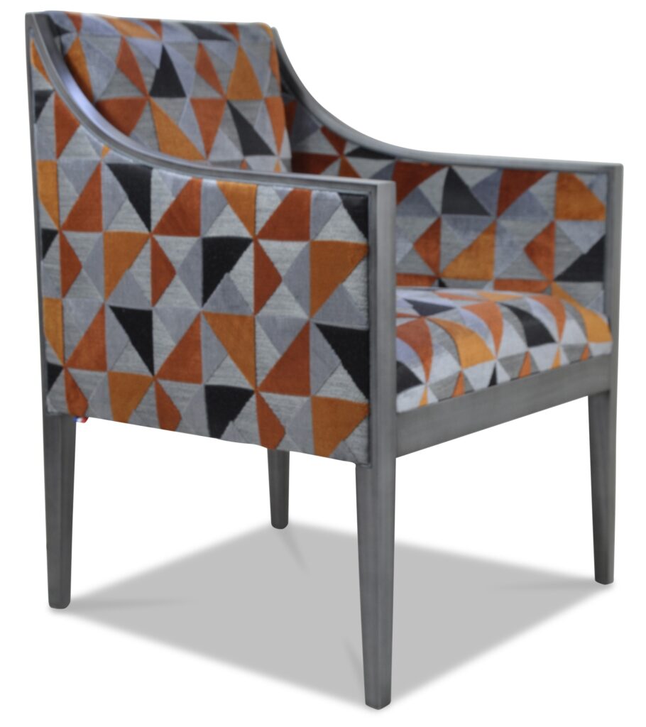 ETHAN laque vieil argent tissu floride brique