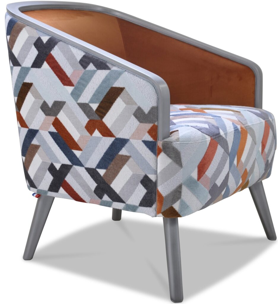 DOM laque metal tissus exterieur dossier et assise dulcis dos interieur brunei 19