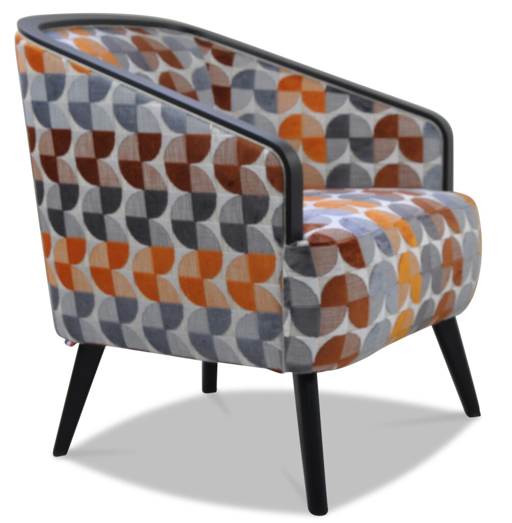 DOM noir indus tissu missipi orange