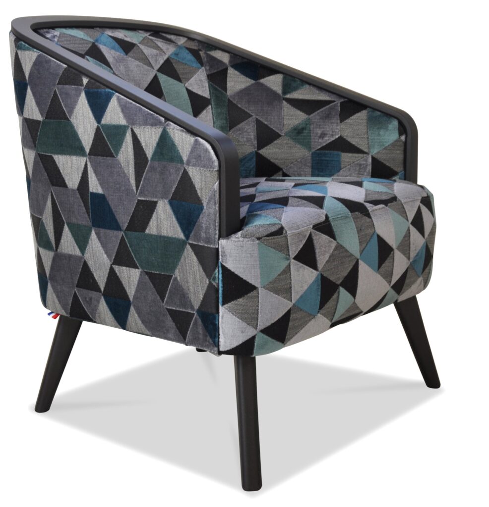 DOM laque anthracite tissu arizona