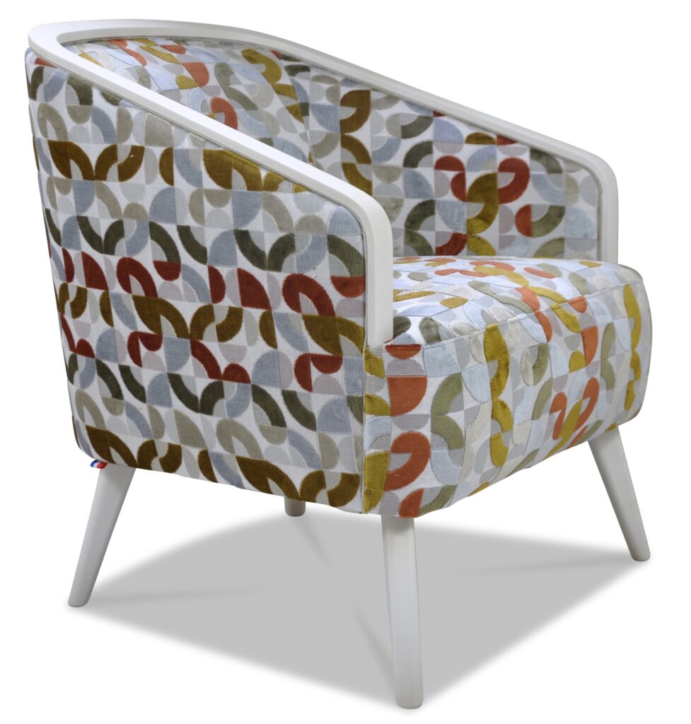 DOM laque blanc sable tissu minesso