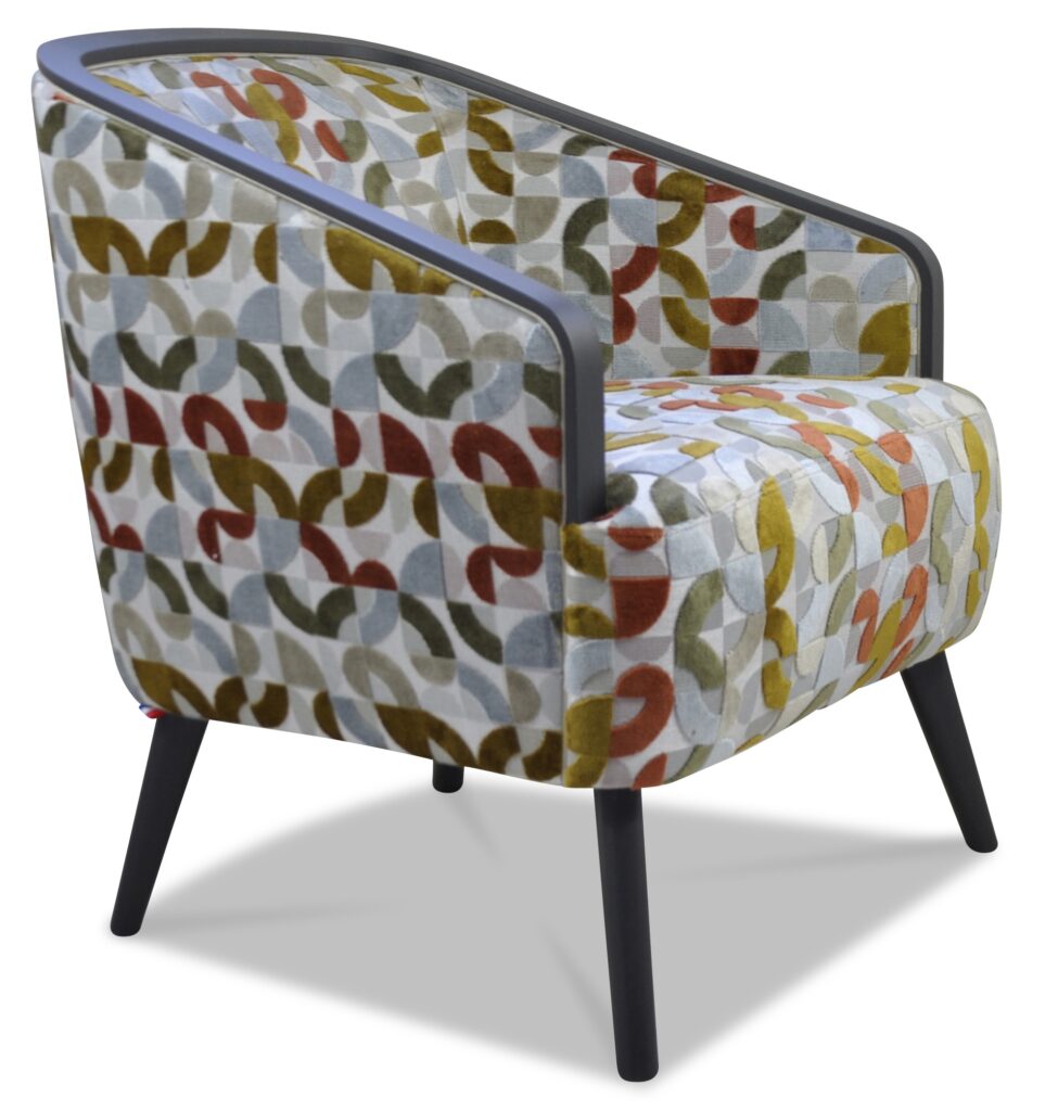 DOM laque noire tissu minesso