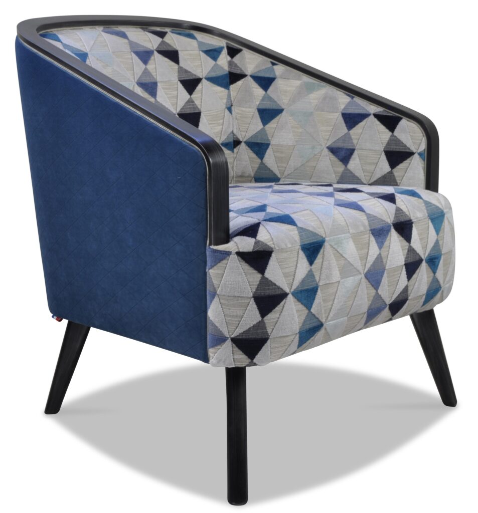 DOM laque noire tissus interieur orlando bleu exterieur rombo 39