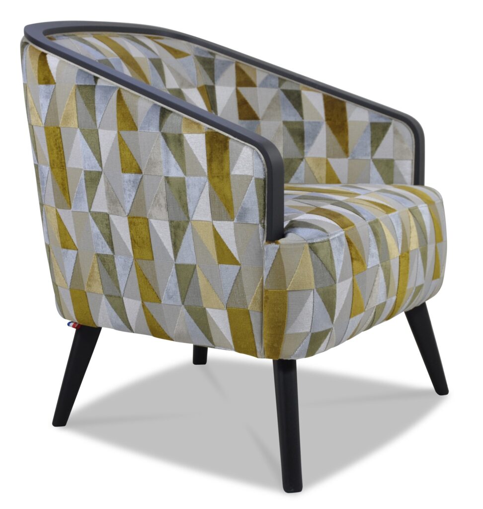 DOM laque noire tissu georgia