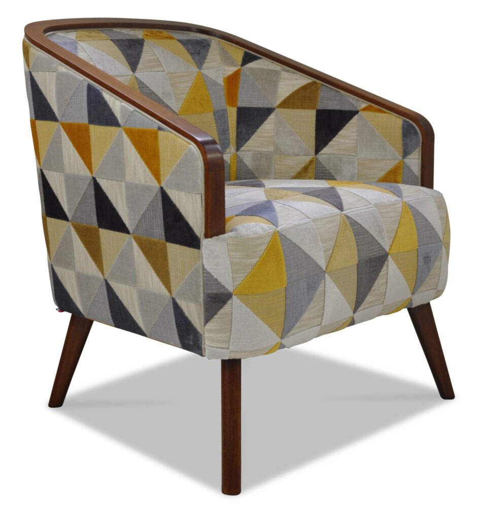 DOM teinte EH tissu floride jaune