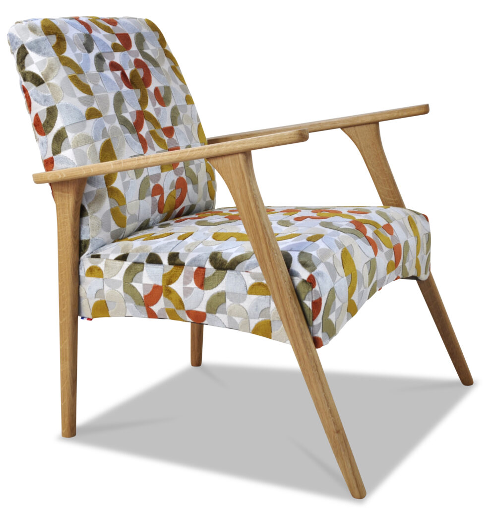 MARCEAU Chêne teinte vernis naturel tissu minesso