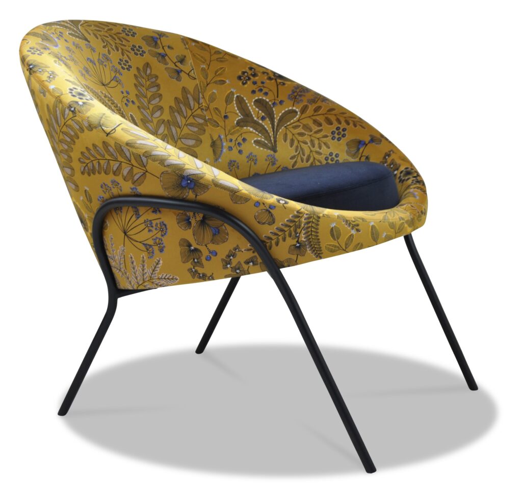 NEPTUNE laque noire tissus dos nymphe assise brunei 1