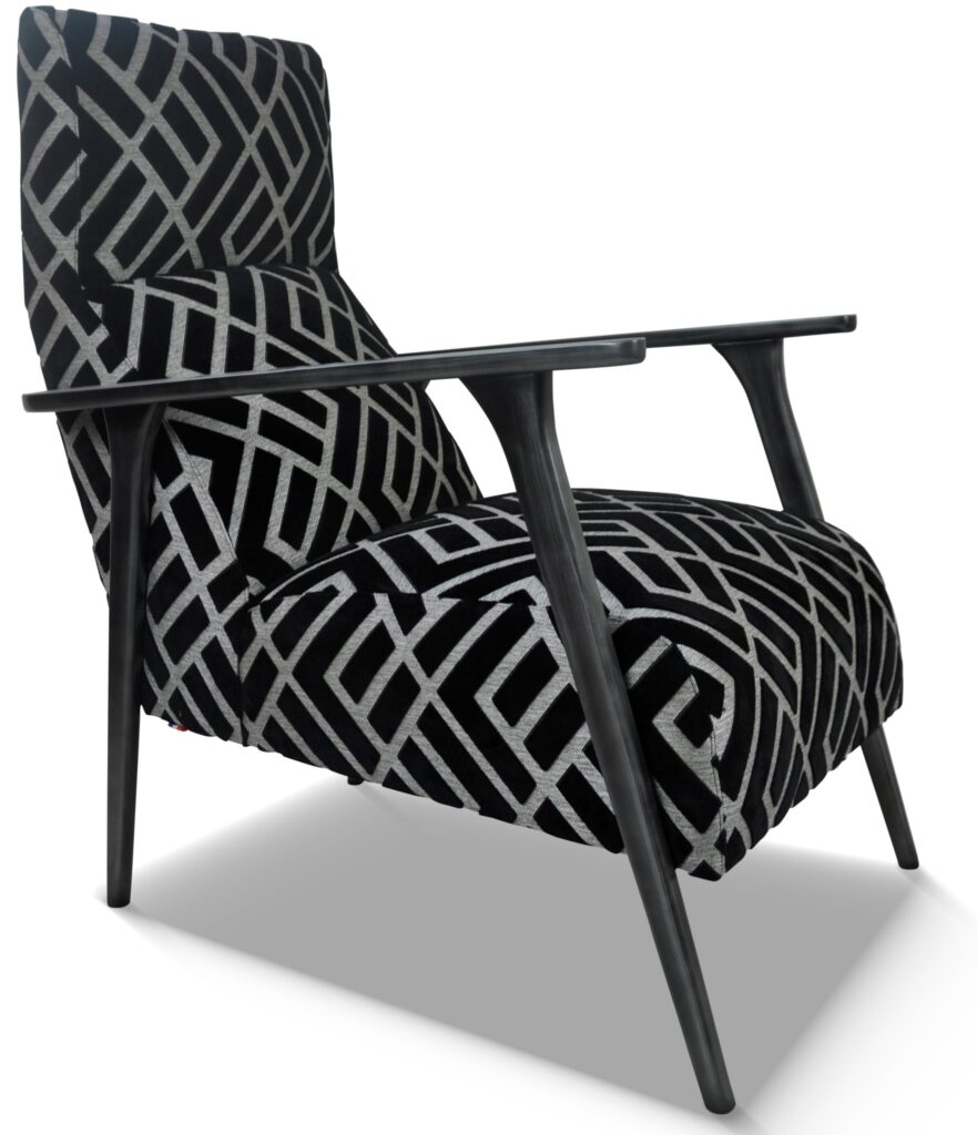 OLIVER laque oxyde tissu losange noir