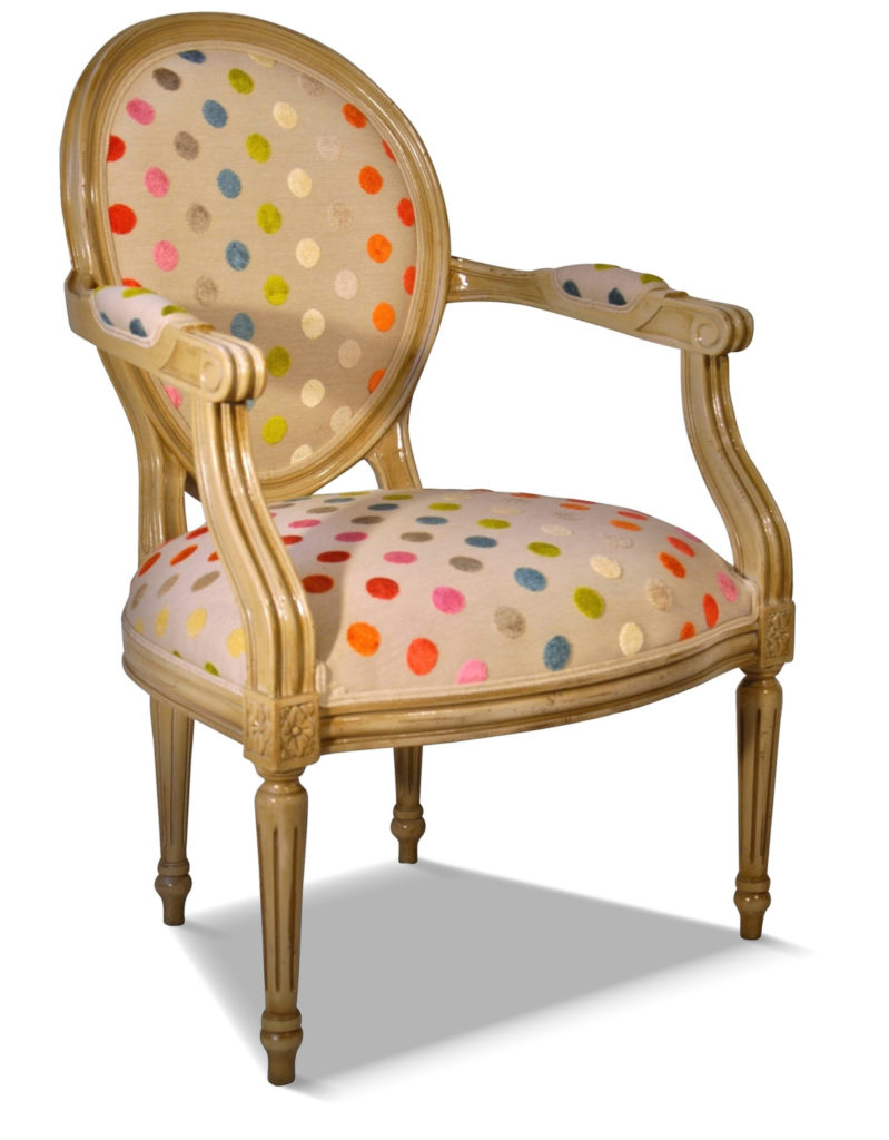 ADRIEN laque gris sublime tissu revue pois