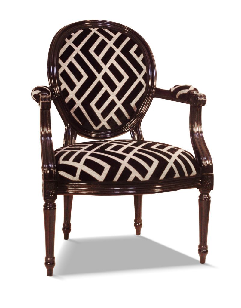 ADRIEN laque noire tissu losange noir