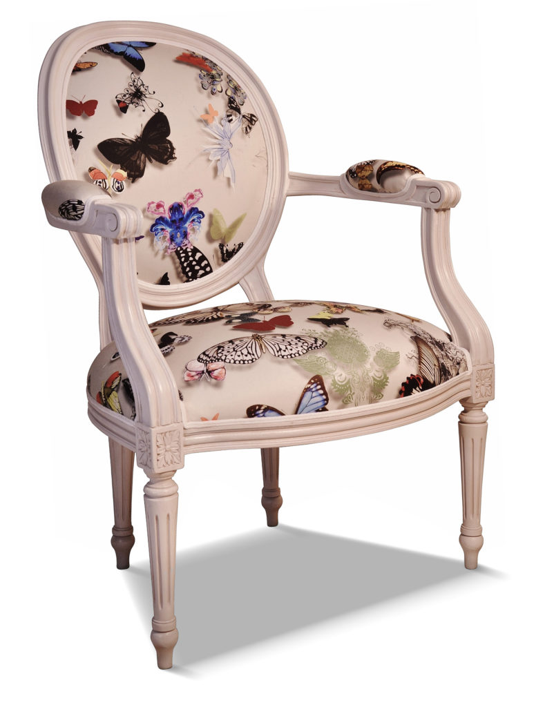 ADRIEN laque blanche tissu papillon blanc de Christian Lacroix