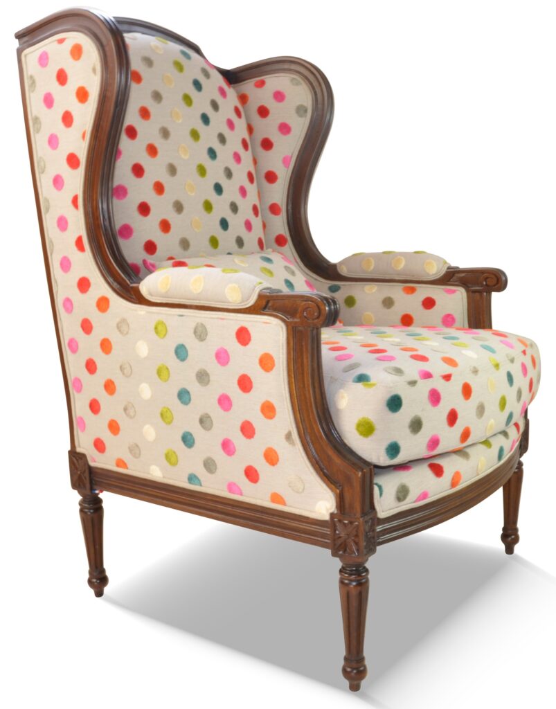 ALICE teinte EH patiné tissu revue pois