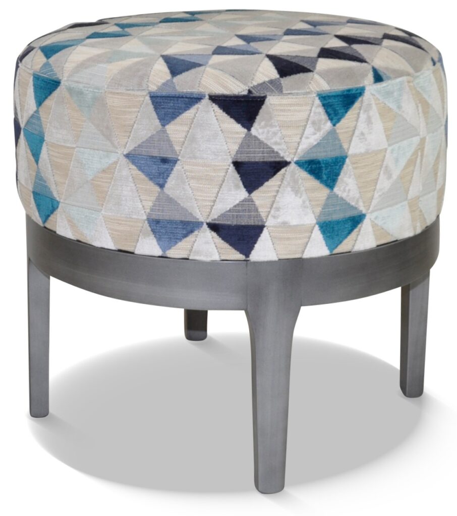 ADAM finition vieil argent tissu Orlando Bleu