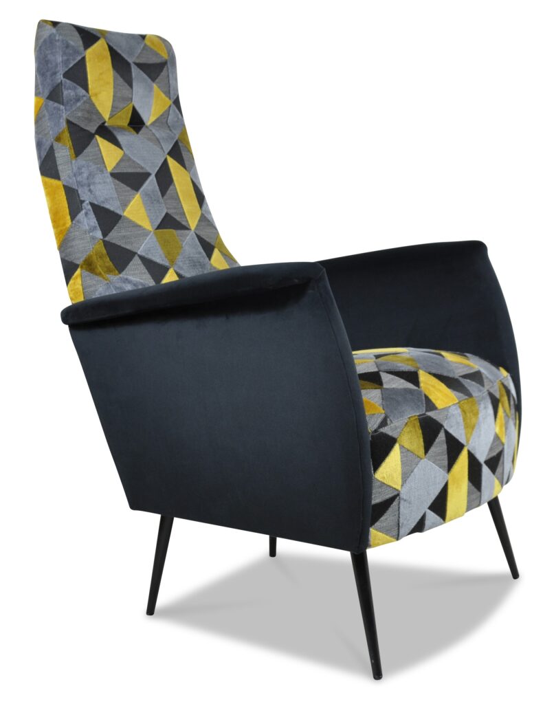 CLOTAIRE laque noire tissus accoudoirs brunei 1 dossier idaho