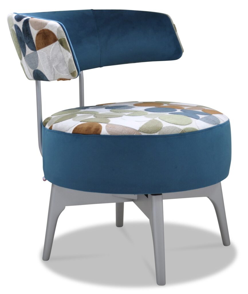 LÉO laque alu tissus devanture et dos avant brunei 40 dessus assise et dos arrière orla