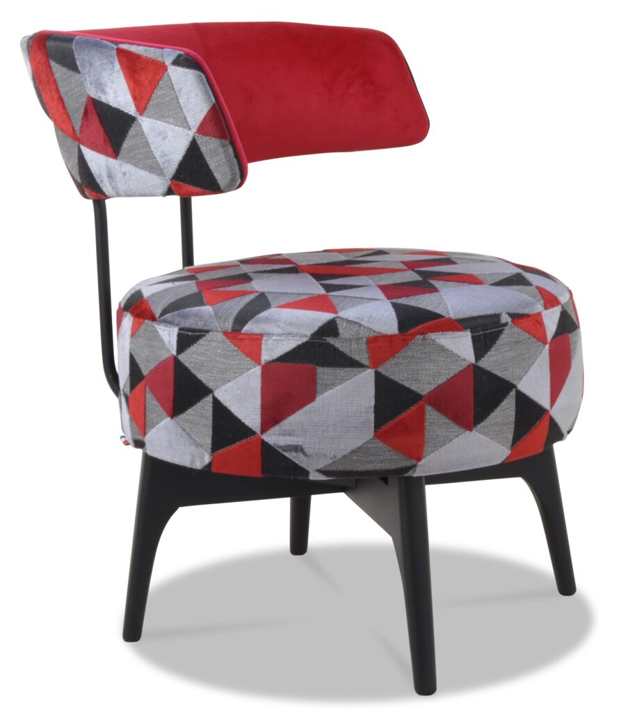 LÉO laque noire tissus dos vant brunei 22 tout le reste idaho rouge