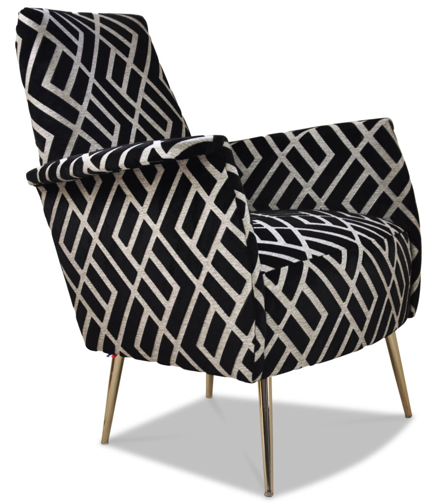 VIANNEY pied BM 08 tissu losange noir